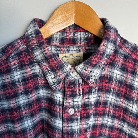 Blue Harbor Men's Red Plaid Cotton Flannel Button Up Shirt Long Sleeves Size XXL - Picture 5 of 14